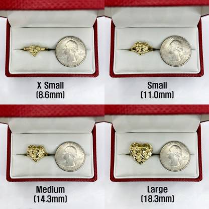 Vintage Nugget Diamond Cut Heart Love Ring