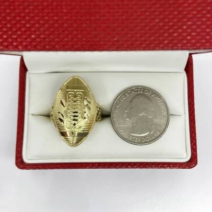 Football Diamond Cut Ring Personalized Engraved Ring