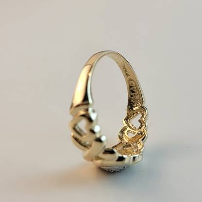 Xoxo Gold Plated Heart Ring Personalized Engraved Ring