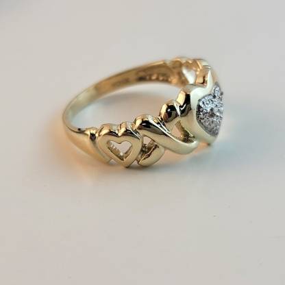Xoxo Gold Plated Heart Ring Personalized Engraved Ring
