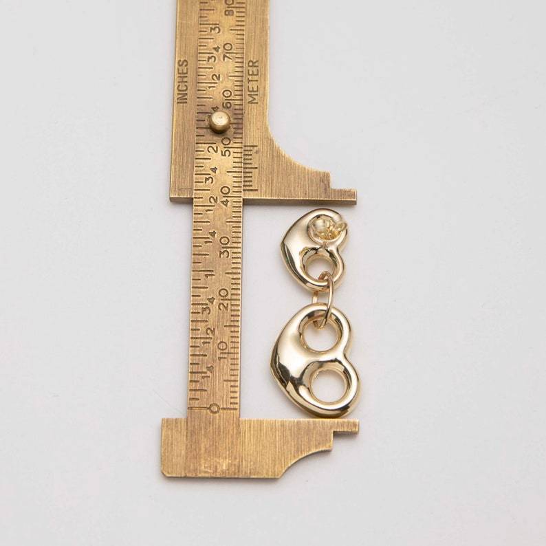 Puffed Heart Dangle Earrings Gold Plated Stud Earrings