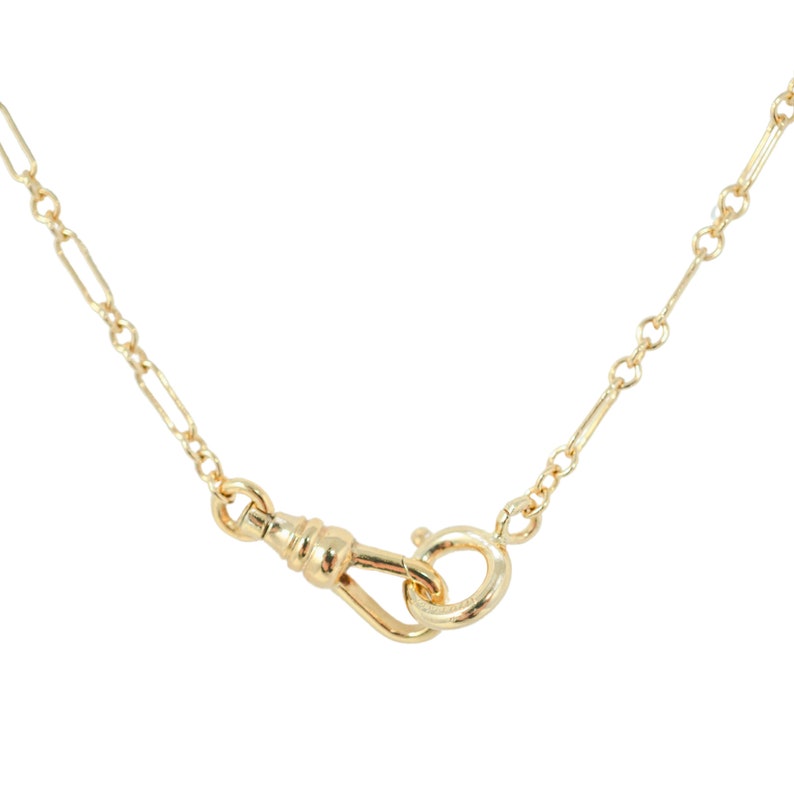 Watch Chain Albert Necklace Vintage Gold Plated Chain Necklace 