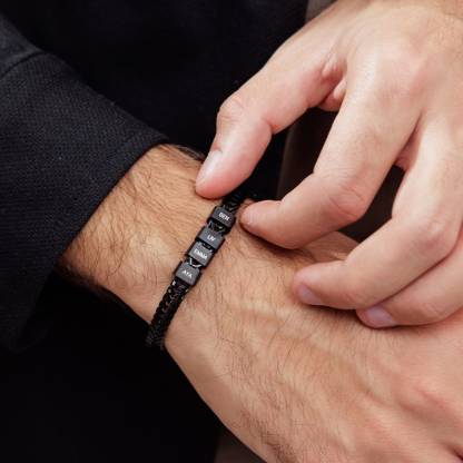 Famliy Name Bracelet 2-4 Names Custom Name Bracelet For Dad With Kids Name