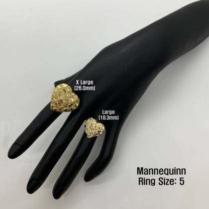 Vintage Nugget Diamond Cut Heart Love Ring