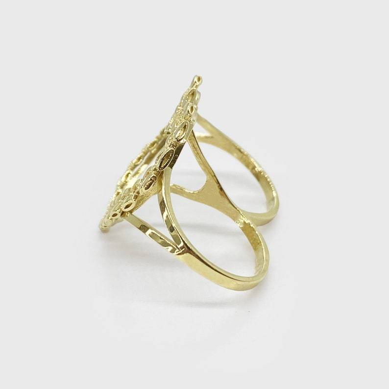 Heart Love Frame Two Finger Ring RX Watch Band Style Ring