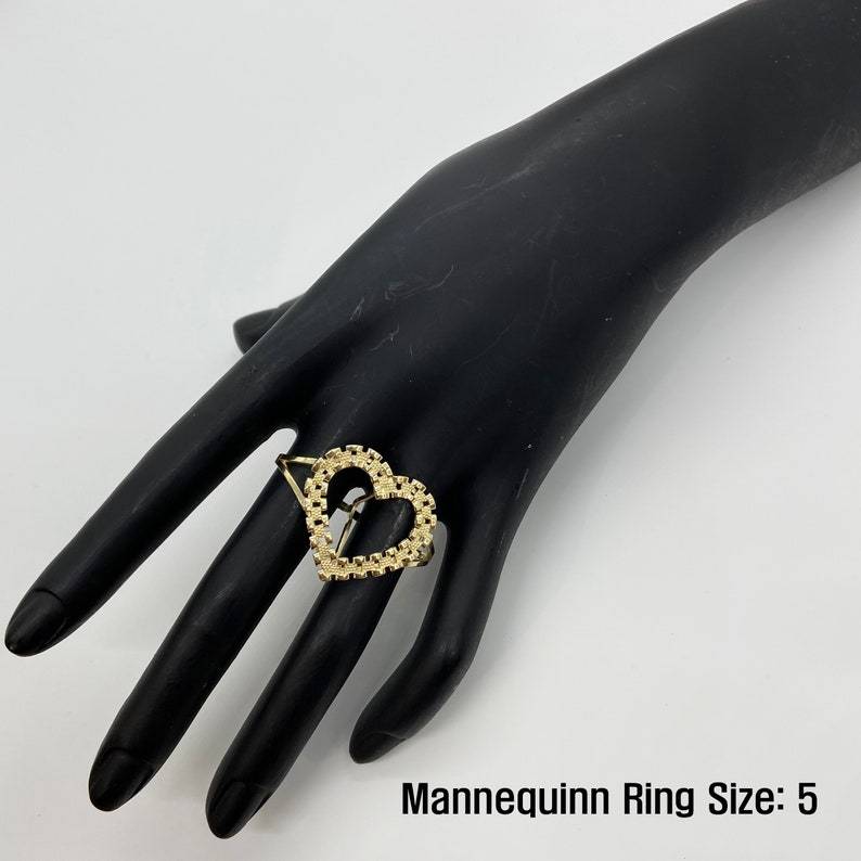 Heart Love Frame Two Finger Ring RX Watch Band Style Ring