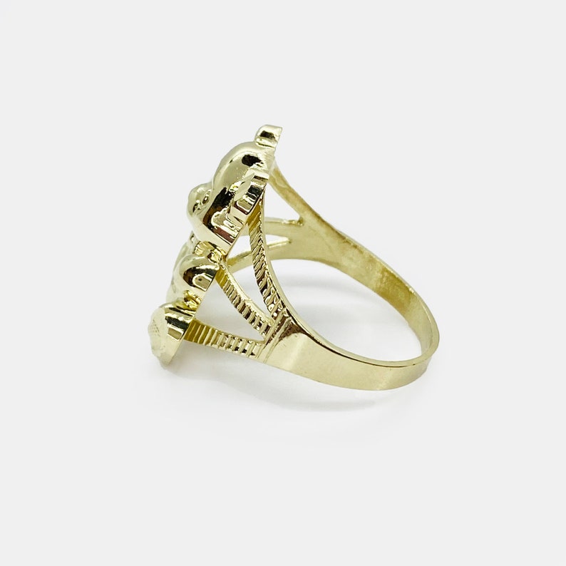 Bear Cute Ring Gold Plated Ring Custom Engraved Ring