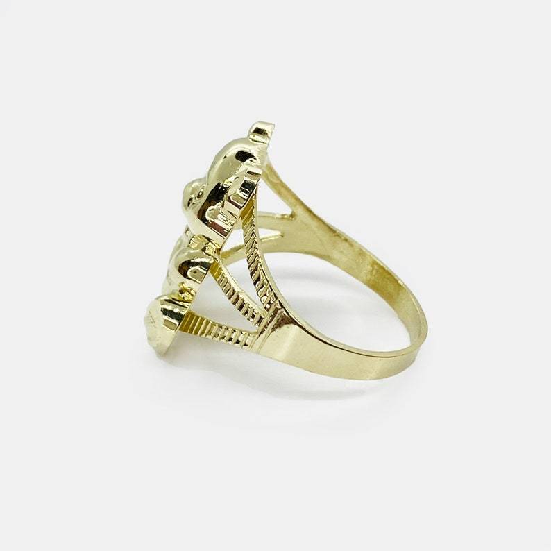 Bear Cute Ring Gold Plated Ring Custom Engraved Ring