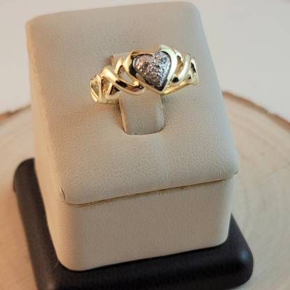 Xoxo Gold Plated Heart Ring Personalized Engraved Ring