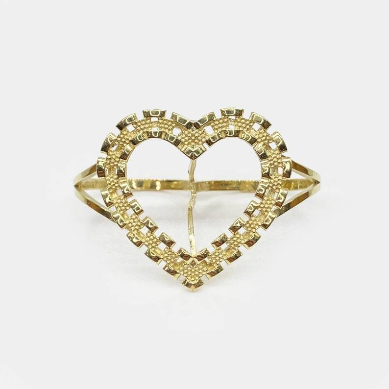 Heart Love Frame Two Finger Ring RX Watch Band Style Ring
