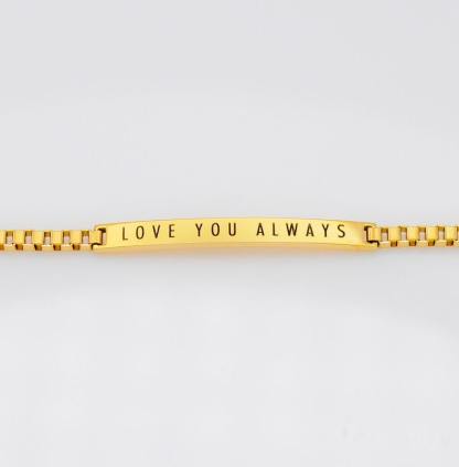 Engraved Bar Bracelet Gold Plated Personalized Name Bracelet