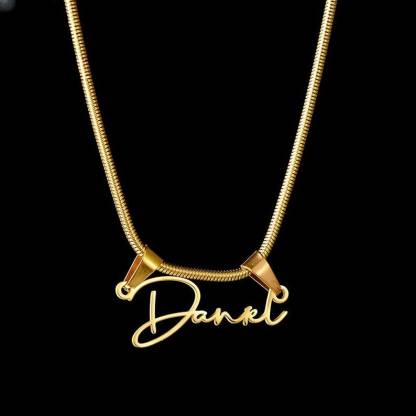 Snake Chain Custom Gold Plated Name Necklace