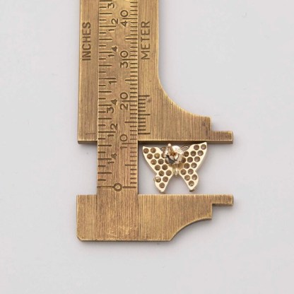 Pink Zircon Butterfly Stud Earrings