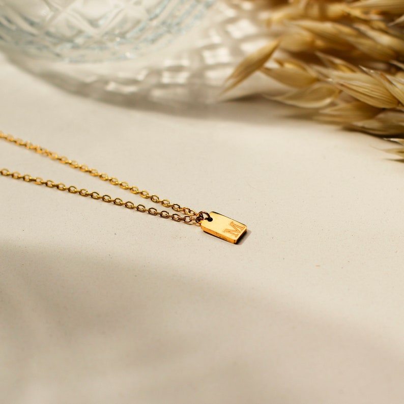 Dainty Letter Necklace Custom Gold Plated Initial Necklace 