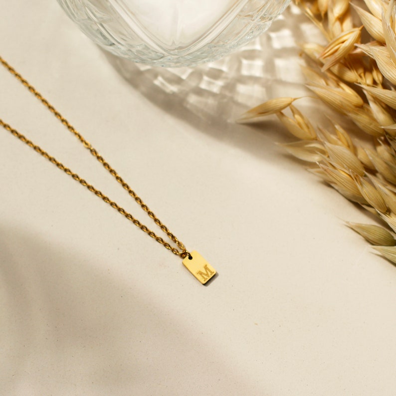 Dainty Letter Necklace Custom Gold Plated Initial Necklace 