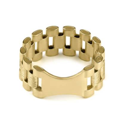 Presidential Style Personalized Engraved Watch Band Ring