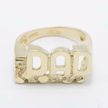 Dad Ring Gold Plated Nugget Ring