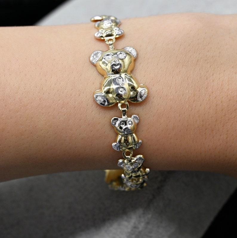 Teddy Bear Link Chain Bracelet