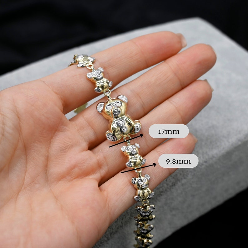 Teddy Bear Link Chain Bracelet