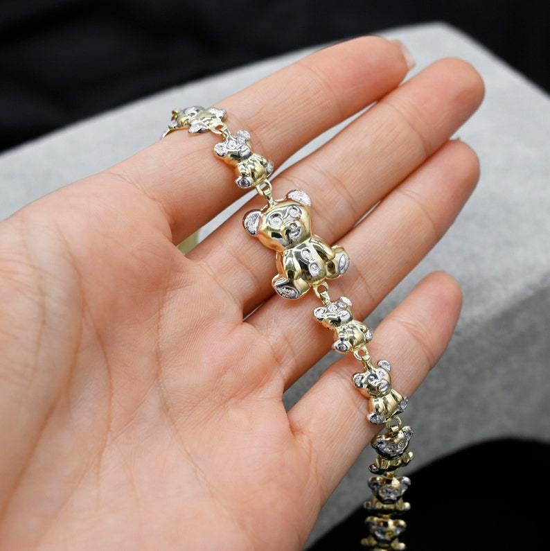Teddy Bear Link Chain Bracelet