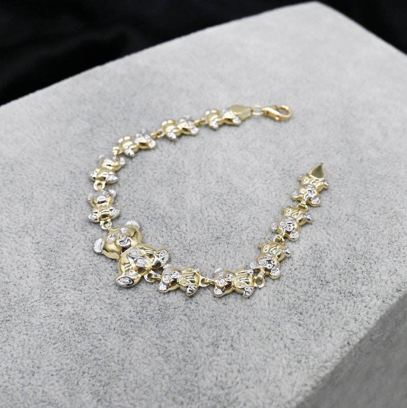 Teddy Bear Link Chain Bracelet
