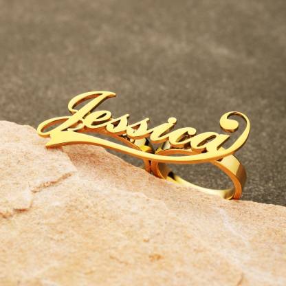 Two Finger Ring Personalized Custom 3D Name Ring
