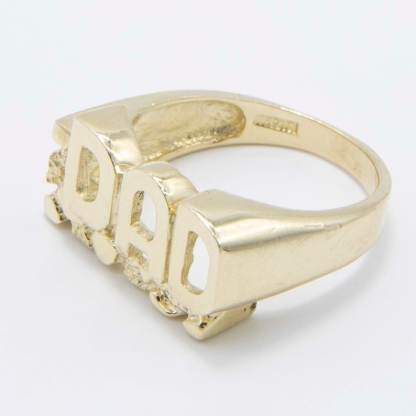 Dad Ring Gold Plated Nugget Ring