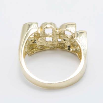 Dad Ring Gold Plated Nugget Ring