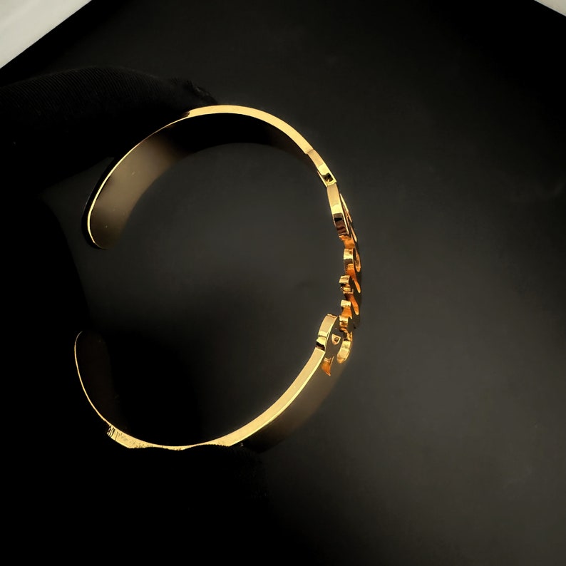 Personalized Name Bracelet With Heart Gold Plated 