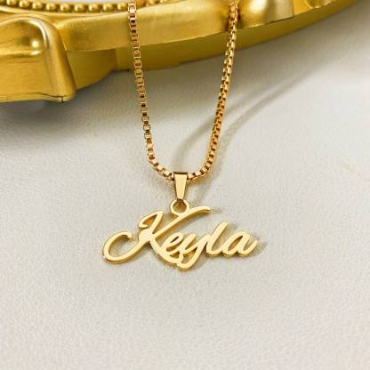 Personalized Name Necklace And 30mm Twist Name Hoop Earrings Kids Jewelry Set