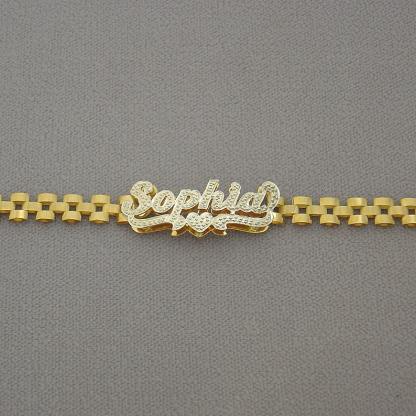 President Chian Anklet Watch Band Style Custom Name Anklet