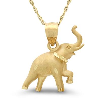 Elephant Necklace Gold Plated Animal Necklace 