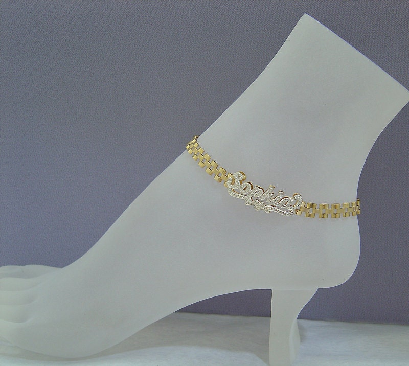 President Chian Anklet Watch Band Style Custom Name Anklet