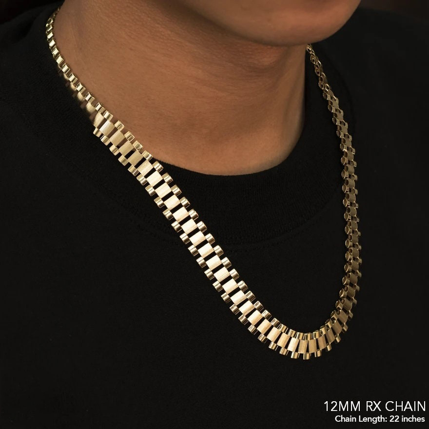 Rolex Style Necklace Presidential Chain Link Necklace