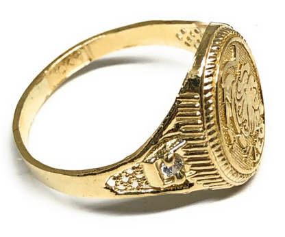 Gold Plated Yellow Zodiac Signs CZ Ring