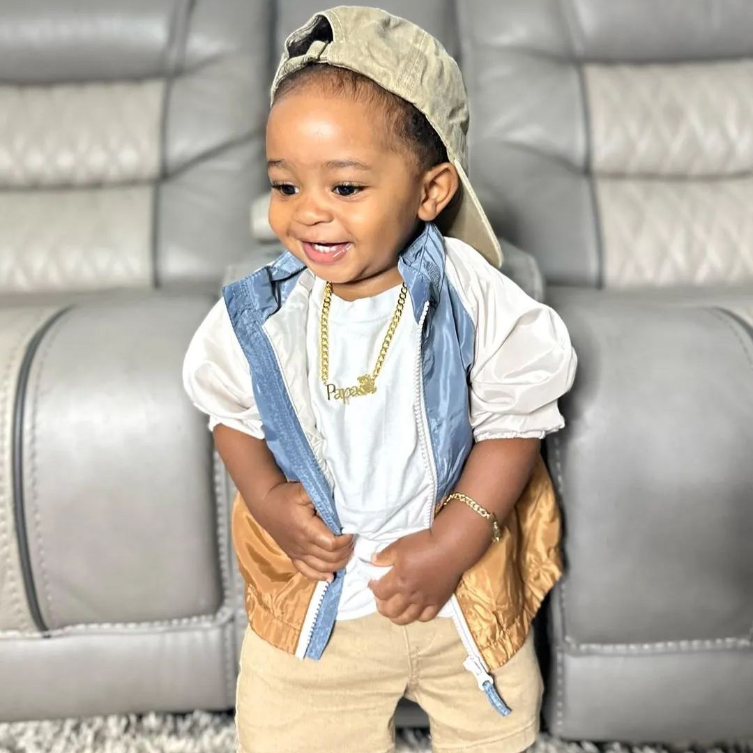 [Papa's necklace]Teddy Bear Nameplate Pendant Cuban Chain Personalized Name Necklace