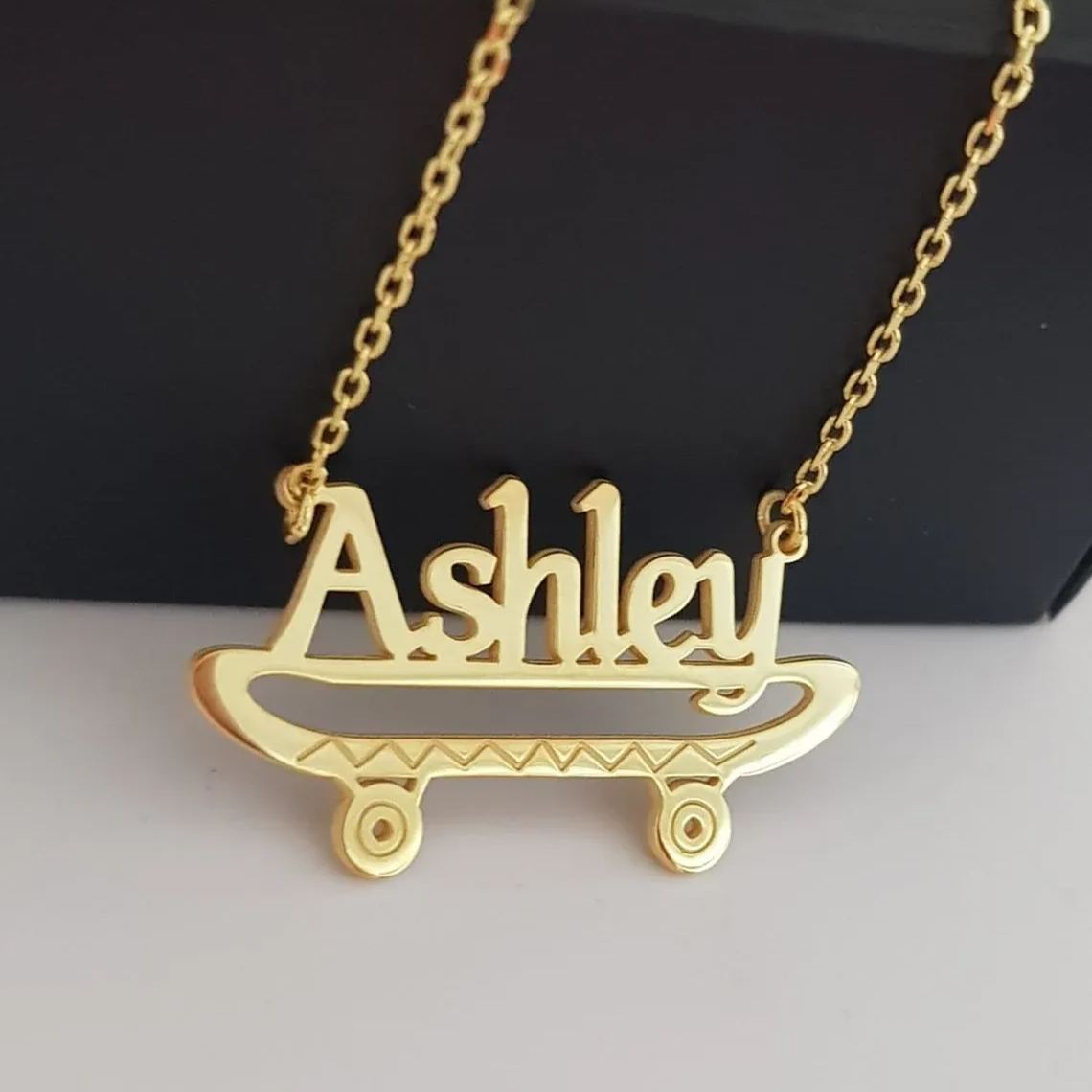 [Copy]Personalized Gold Plated Heart Name Necklace
