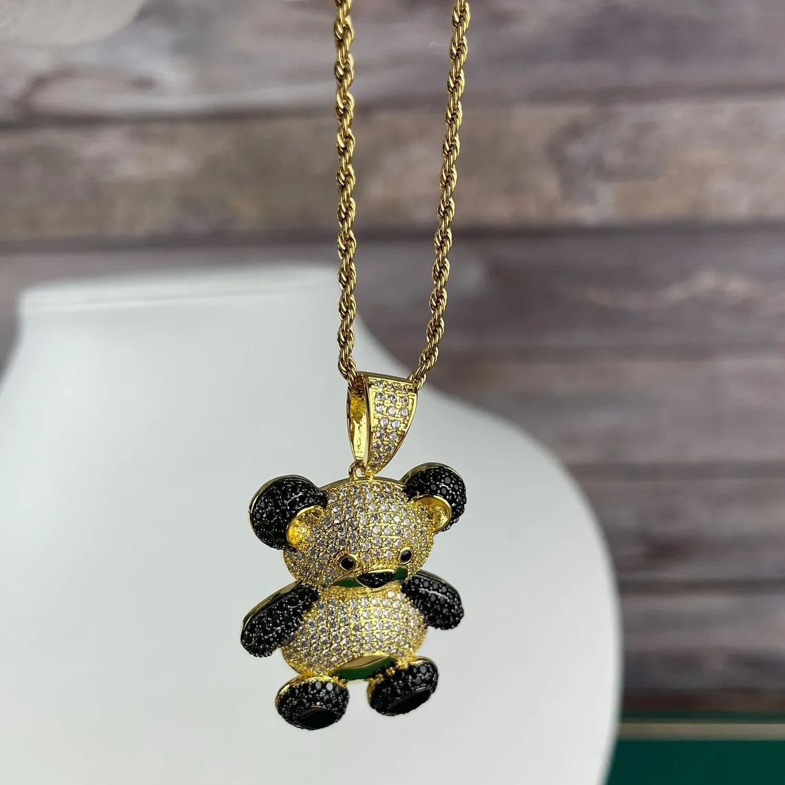 [Copy]Solid Gold Nugget Heart Love Pendant Vintage Charm Necklace