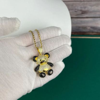 [Copy]Solid Gold Nugget Heart Love Pendant Vintage Charm Necklace