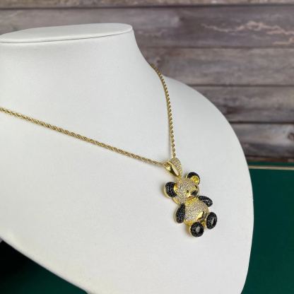 [Copy]Solid Gold Nugget Heart Love Pendant Vintage Charm Necklace