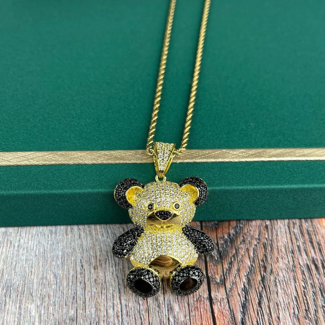 [Copy]Solid Gold Nugget Heart Love Pendant Vintage Charm Necklace