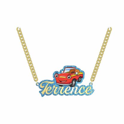 [Copy] Cuban Chain Gold Plated Personalized Name Necklace Gifts For Boys