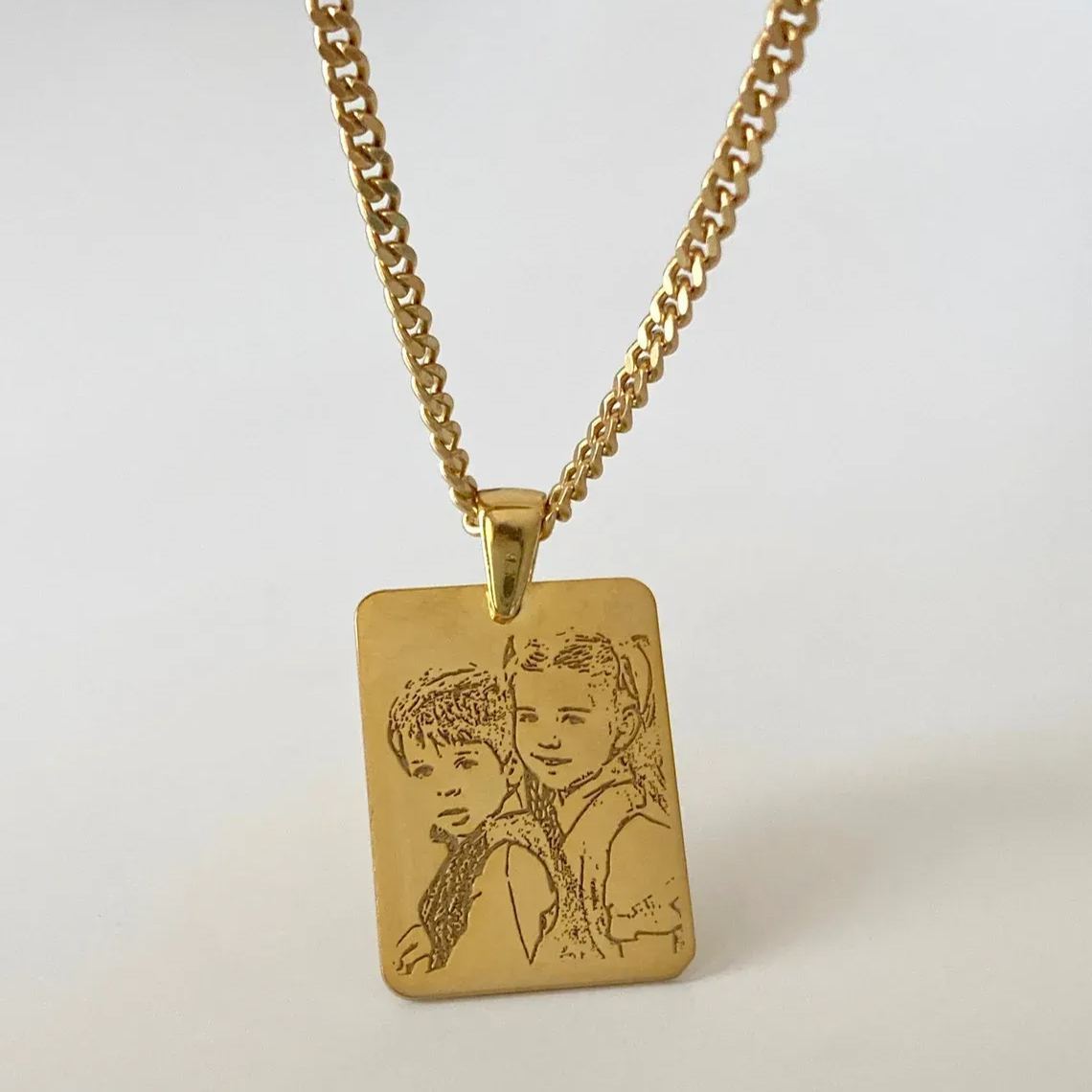 [Copy]Heart Pendant Personalized Gold Plated Name Necklace Gift Jewelry