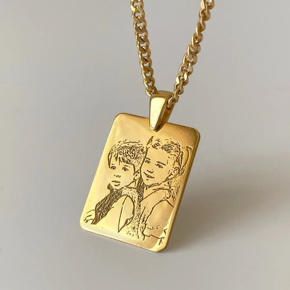 [Copy]Heart Pendant Personalized Gold Plated Name Necklace Gift Jewelry