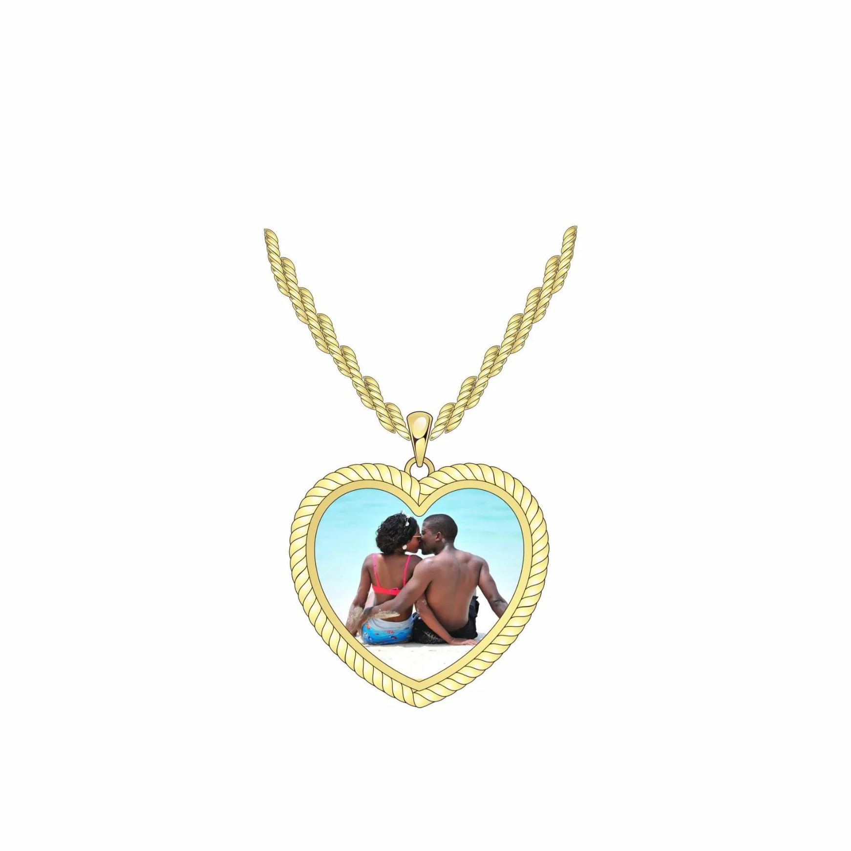 [Copy]Photo Round Personalized Custom Hip Hop Necklace 