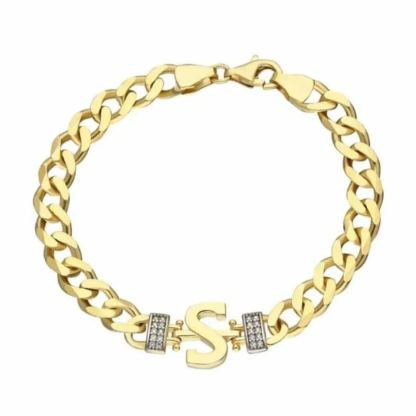[Copy]Gold Plated Nugget Vintage Link Classic Bracelet