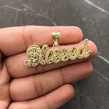 [Copy]Diamond Cut Gold Plated Cuban Chain Custom Name Necklace