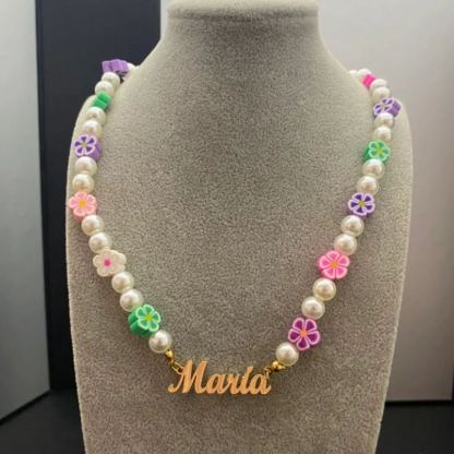 [Copy]Double Layer Zircon With Birthstone Nameplated Pendant Personalized Name Necklace