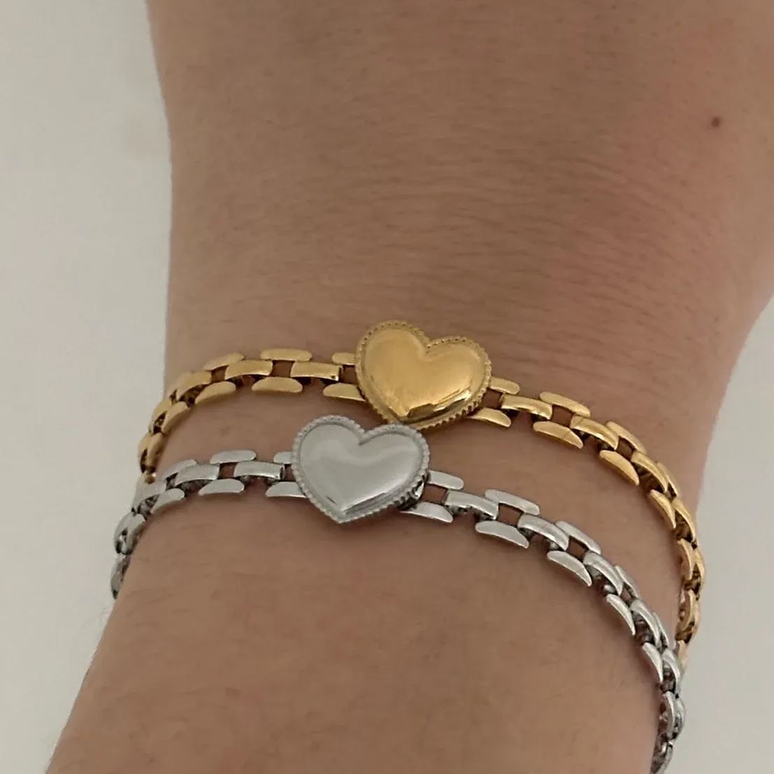 [Copy]Gold Vintage Retro Mesh Bracelet Dainty Bracelet Herringbone Chain 