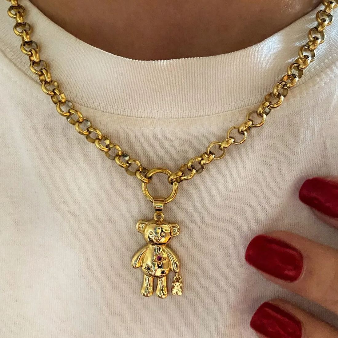 [Copy]Gold Plated Charming Four Leaf Clover Necklace